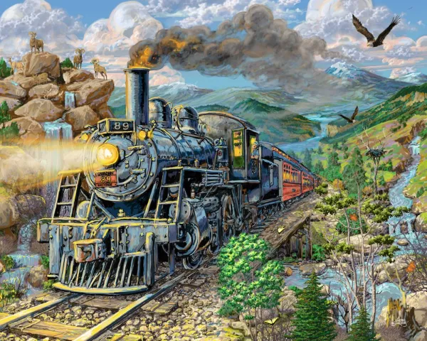 Big Horn Express - 1000pc Jigsaw Puzzle by Vermont Christmas Company