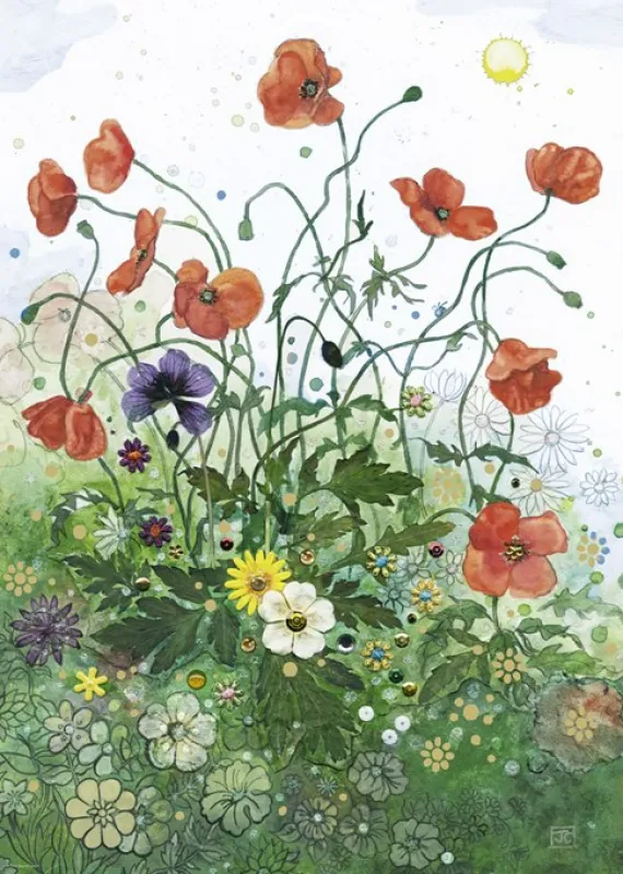 Red Poppies - 1000pc Jigsaw Puzzle By Heye