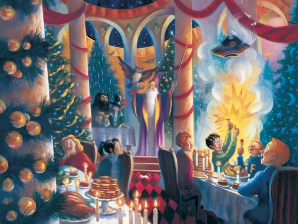 Christmas at Hogwarts 500 - 500pc Jigsaw Puzzle by New York Puzzle Company