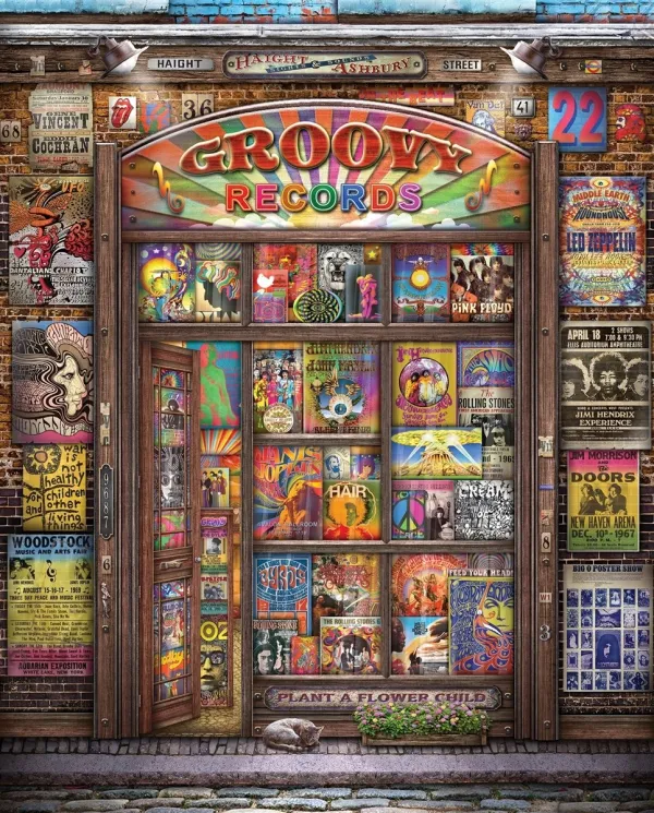 Groovy Records - 1000pc Jigsaw Puzzle By Springbok
