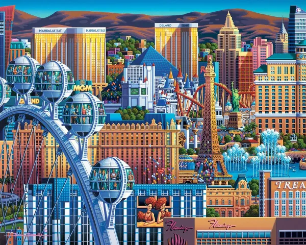 Las Vegas Great Wheel - 500pc Jigsaw Puzzle by Dowdle