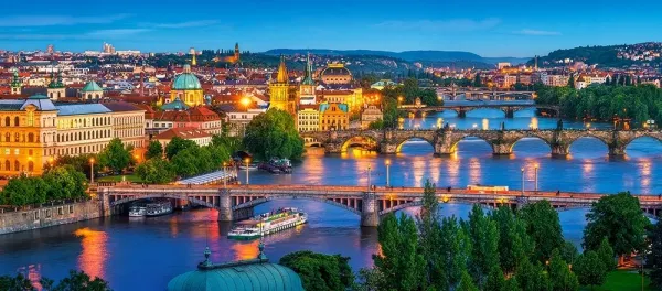Prague at Night - 600pc Jigsaw Puzzle By Castorland