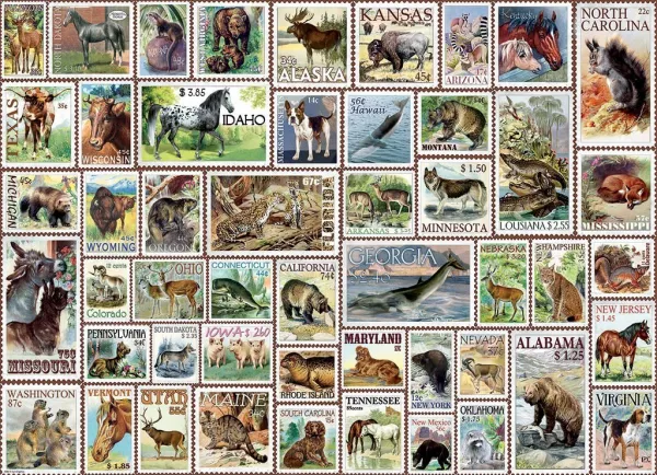 Animals of North America - 500pc Jigsaw Puzzle by Eurographics