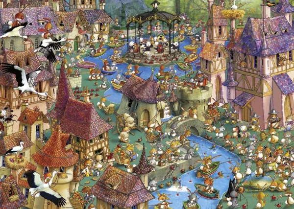 Ruyer: Bunnytown - 1000pc Jigsaw Puzzle By Heye