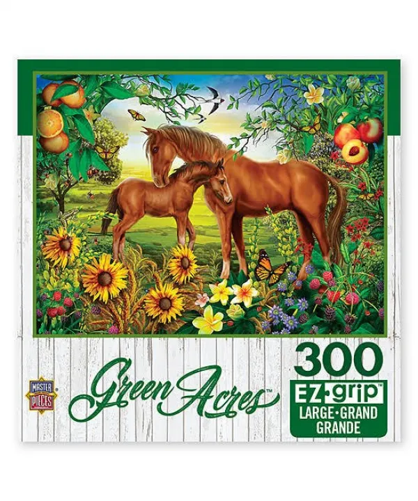 Green Acres: Neighs &amp; Nuzzles - 300pc EzGrip Jigsaw Puzzle by Masterpieces