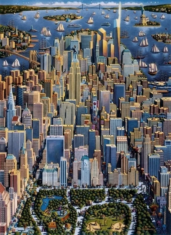 New York - 1000pc Jigsaw Puzzle by Dowdle