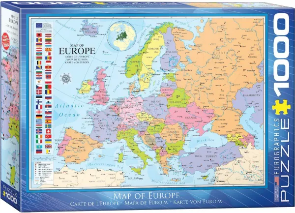 Map of Europe - 1000pc Jigsaw Puzzle by EuroGraphics