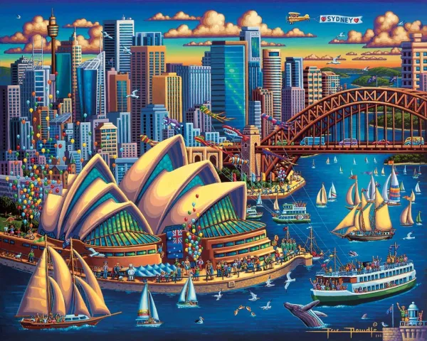 Sydney Opera House - 500pc Jigsaw Puzzle by Dowdle