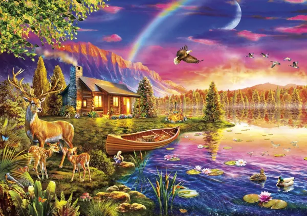 Lakeside Cabin - 300pc Large Format Jigsaw Puzzle By Buffalo Games
