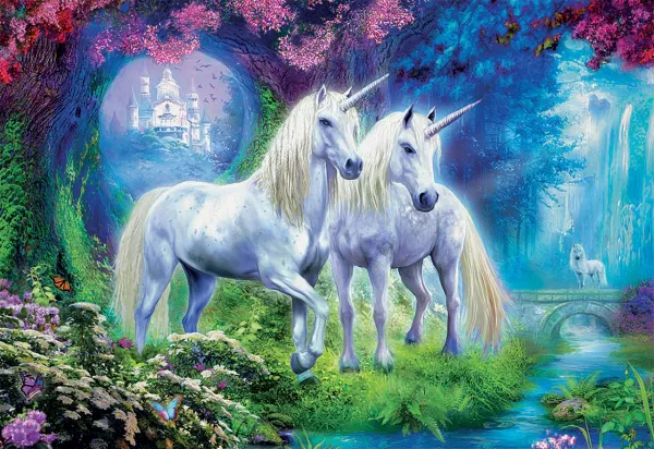 Unicorns in the Forest - 500pc Jigsaw Puzzle by Educa