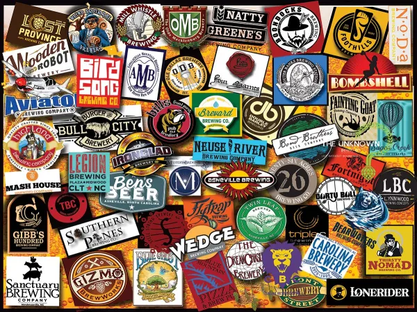 North Carolina Craft Beer - 1000pc Jigsaw Puzzle By White Mountain