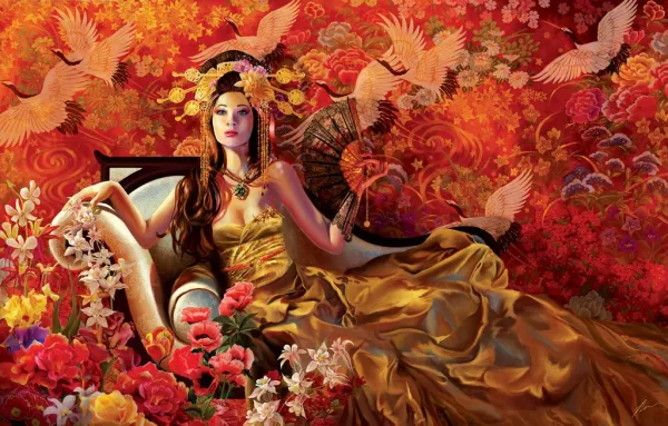 Nene Thomas: Orchids - 1000pc Jigsaw Puzzle by Sunsout