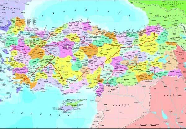 Turkey Political Map - 260pc Jigsaw Puzzle by Anatolian