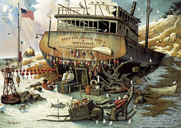 Charles Wysocki: Where the Buoys Are - 300pc Large Format Jigsaw Puzzle By Buffalo Games