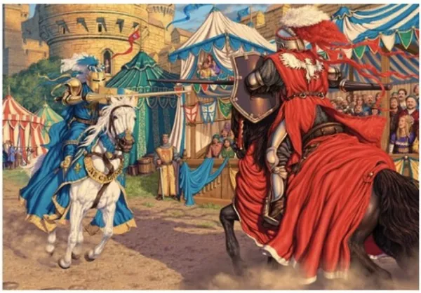 Gallery: Jousting Knights - 300pc Jigsaw Puzzle by Holdson