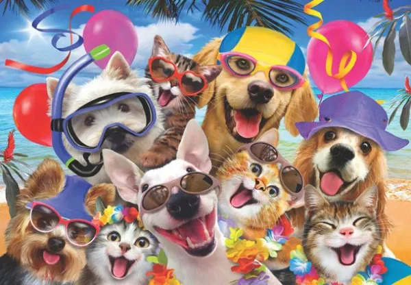 Beach Party Selfie - 260pc Jigsaw Puzzle by Anatolian
