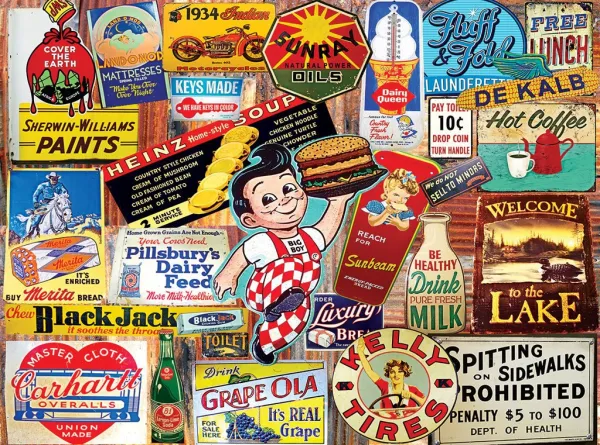 Tin Signs - 300pc Jigsaw Puzzle by White Mountain