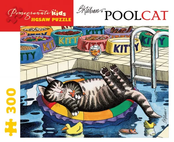 Kilban: Pool Cat - 300pc Jigsaw Puzzle by Pomegranate