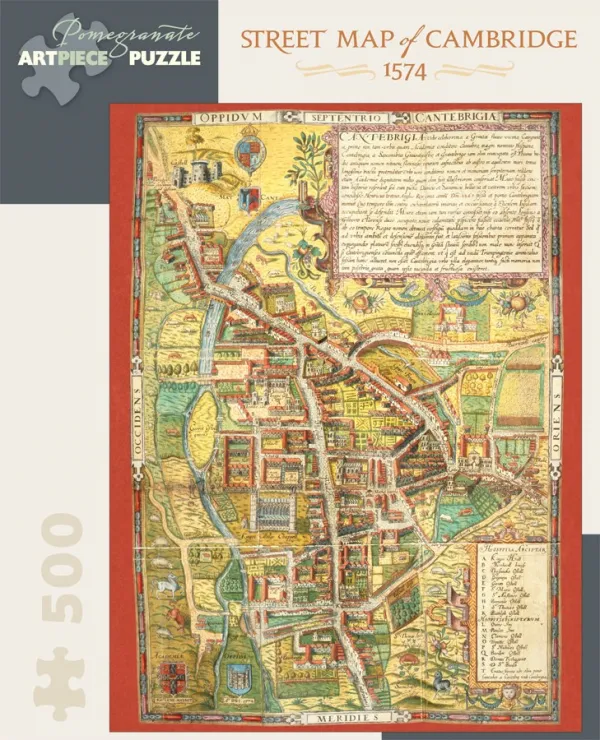 Street Map of Cambridge - 500pc Jigsaw Puzzle by Pomegranate