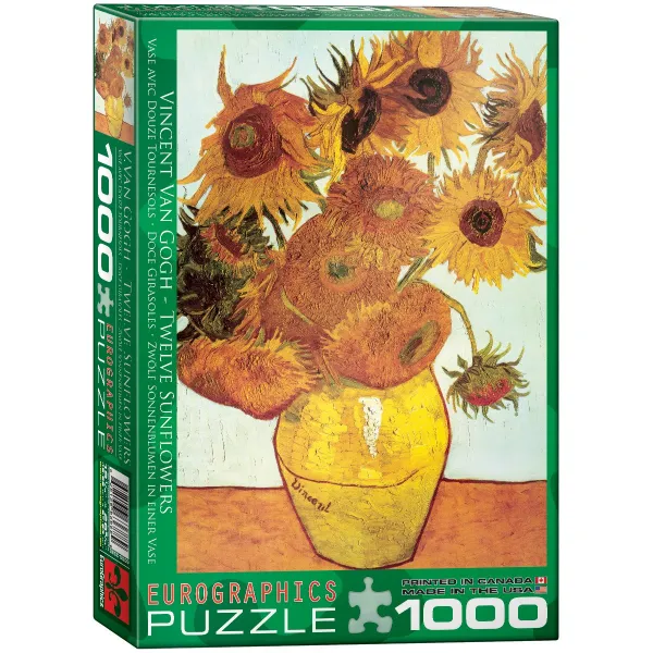 Twelve Sunflowers by Van Gogh - 1000pc Jigsaw Puzzle by Eurographics