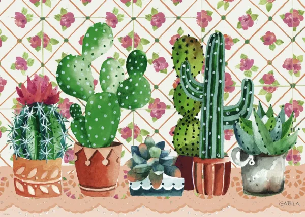 Cactus Family - 1000pc Jigsaw Puzzle By Heye