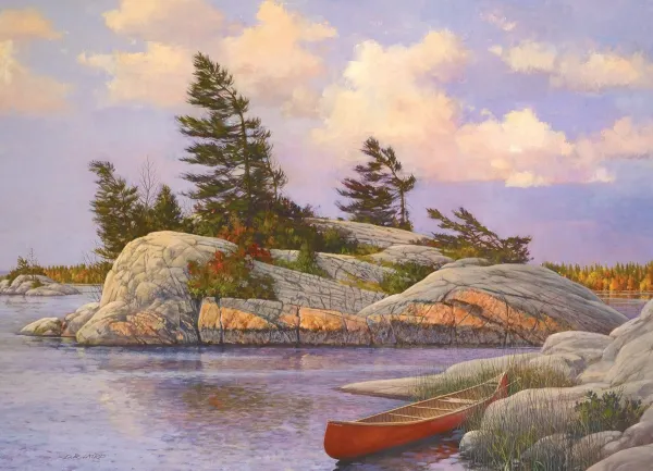 Red Canoe - 1000pc Jigsaw Puzzle by Cobble Hill