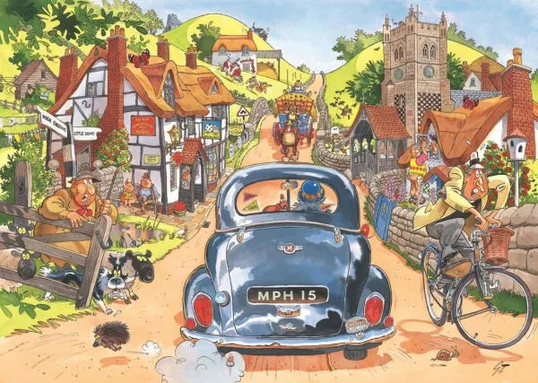 WASGIJ: Original 1 Retro, Sunday Drivers! - 1000pc Jigsaw Puzzle By Jumbo