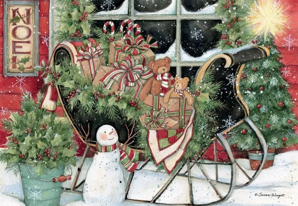 Santa's Sleigh - 1000pc Jigsaw Puzzle by Lang