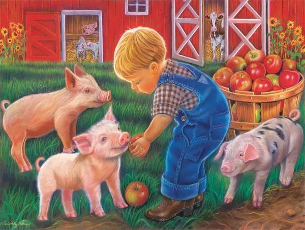 Farm Boy - 300pc Jigsaw Puzzle by Sunsout