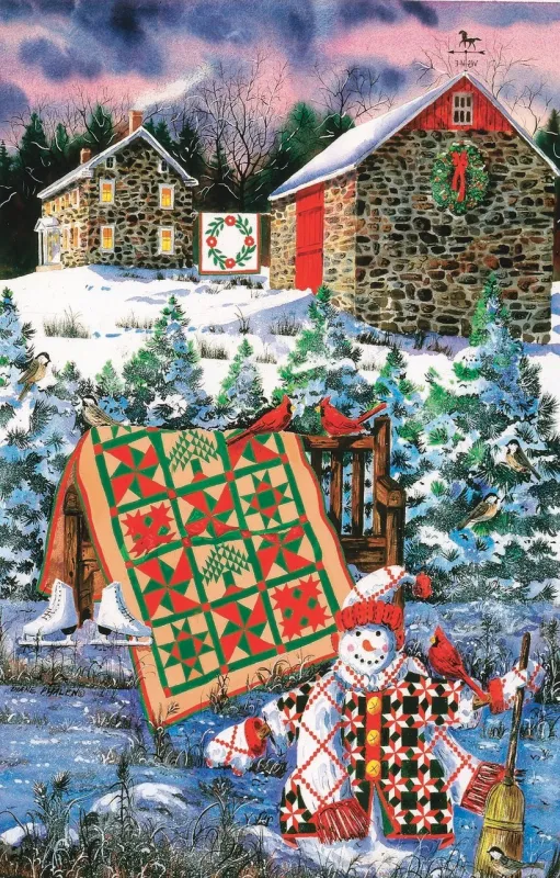 A Christmas Cheer Quilt - 1000pc Jigsaw Puzzle by Sunsout
