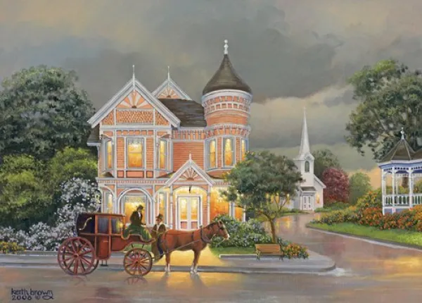 Down the Lane: Rainy Afternoon - 1000pc Jigsaw Puzzle by Holdson