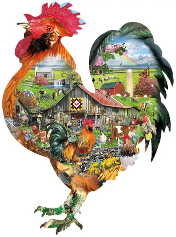 Rule the Roost - 1000pc Shaped Jigsaw Puzzle By Sunsout