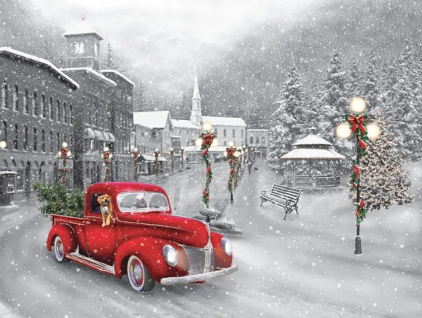 Holiday Ride - 550pc Jigsaw Puzzle by Vermont Christmas Company