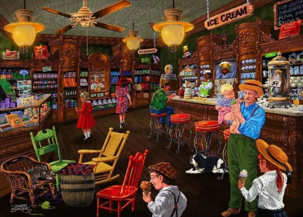 Love to Shop: Ice Cream Parlour - 1000pc Jigsaw Puzzle by Holdson