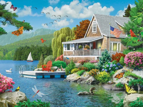 Lakeside Memories - 300pc EzGrip Jigsaw Puzzle by Masterpieces