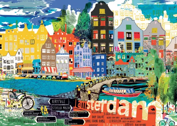 I love Amsterdam! - 1000pc Jigsaw Puzzle By Heye