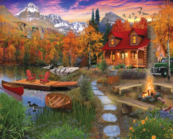 Cozy Cabin - 1000pc Jigsaw Puzzle By White Mountain