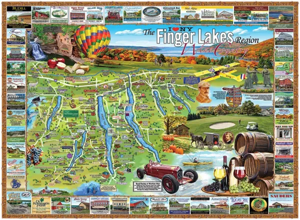 Finger Lakes - 1000pc Jigsaw Puzzle By White Mountain