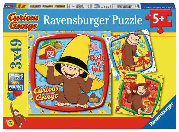 Curious George and Friends - 3x49pc Jigsaw Puzzle By Ravensburger