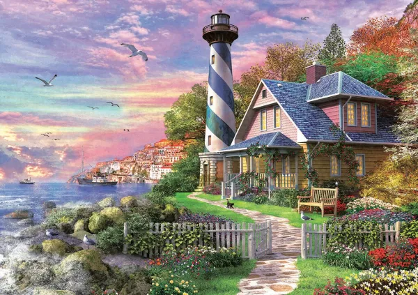 Lighthouse at Rock Bay - 1000pc Jigsaw Puzzle by Educa