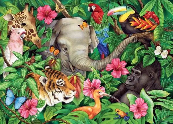 Tropical Friends - 60pc Jigsaw Puzzle by Ravensburger