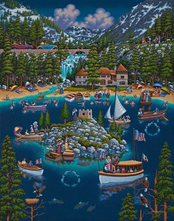 Lake Tahoe - 1000pc Jigsaw Puzzle by Dowdle