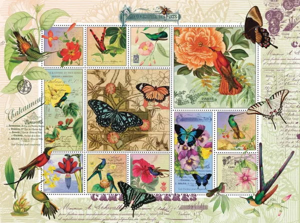 Butterfly and Hummingbird Flight - 1000pc Jigsaw Puzzle by Sunsout