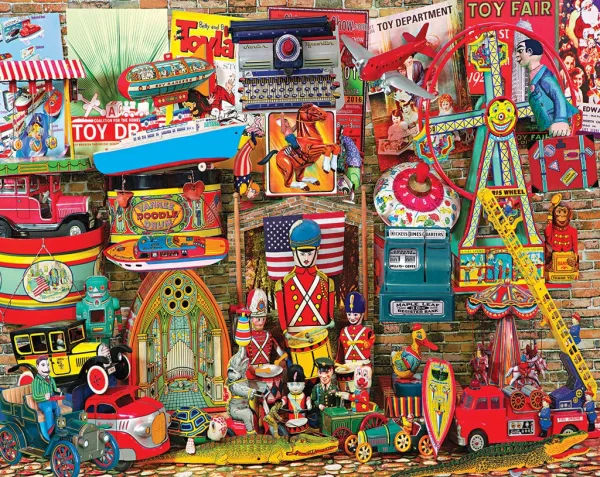 Antique Toys - 1000pc Jigsaw Puzzle by White Mountain
