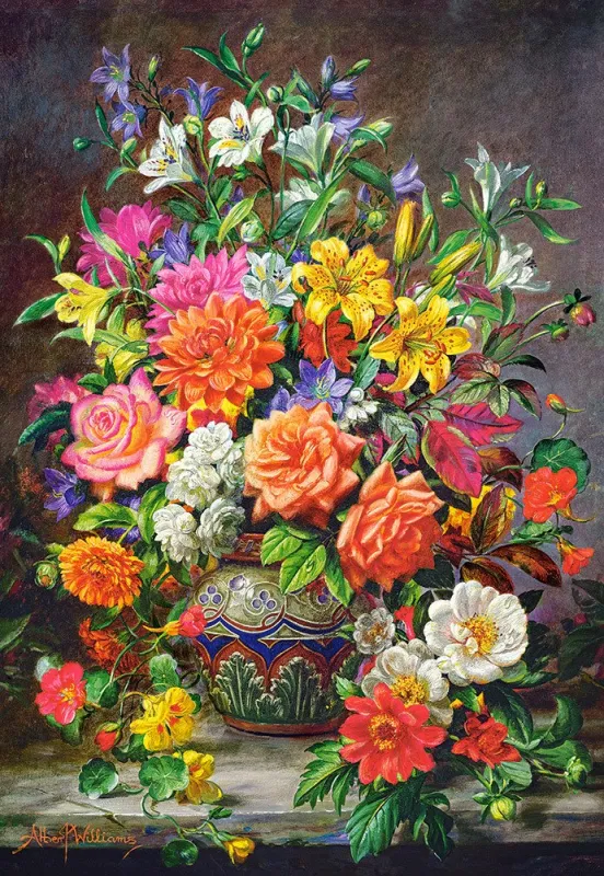 September Flowers - 1500pc Jigsaw Puzzle By Castorland