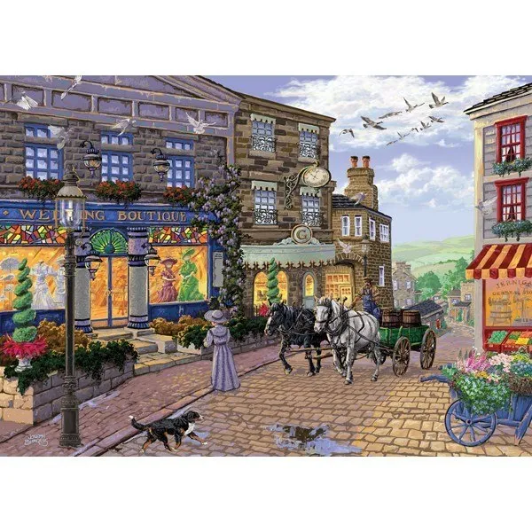 Main Streets: Dress Shop on Hill - 1000pc Jigsaw Puzzle by Holdson