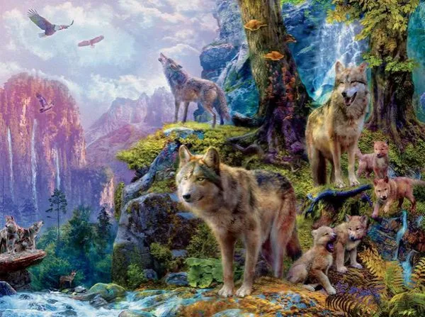Wolves: Wolves of National Park - 1000pc Jigsaw Puzzle by Ceaco