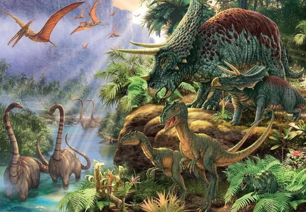 Dinosaur Valley - 1000pc Jigsaw Puzzle By Jumbo