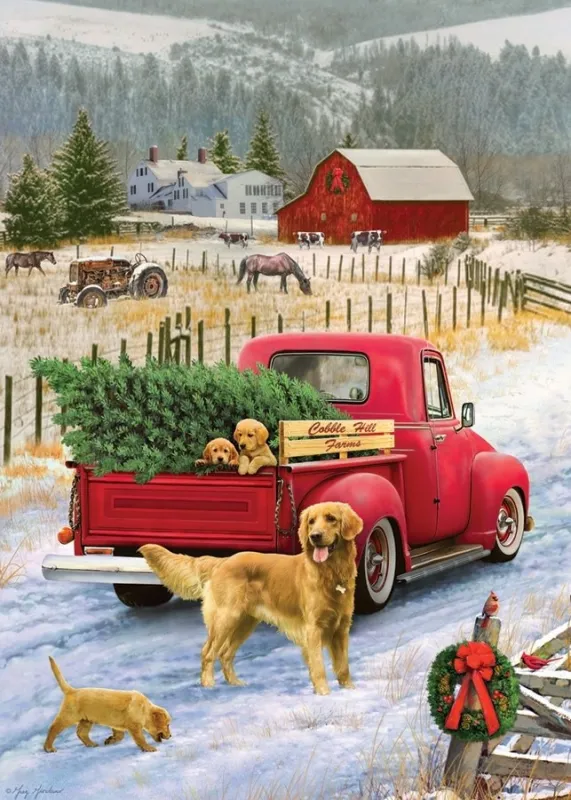 Red Truck Farm - 35pc Tray Puzzle by Cobble Hill