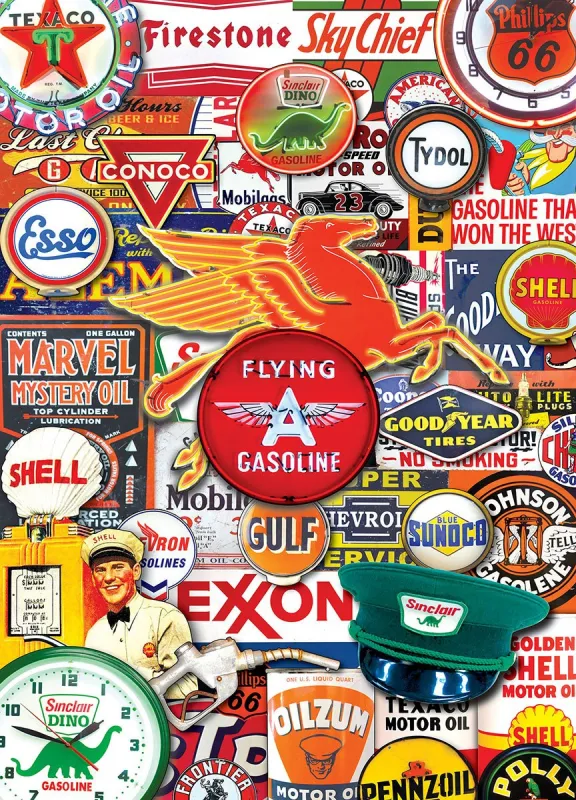 Retro Petrol - 1000pc Suitcase Jigsaw Puzzle by Masterpieces